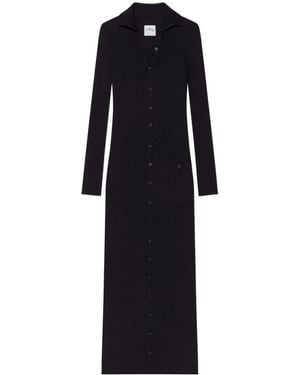 Courreges Button-Down Midi Dress - Black