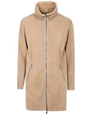 Giorgio Brato Suede Coat - Natural
