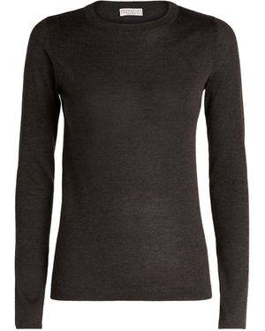 Brunello Cucinelli Crew Neck Sweatshirt - Black