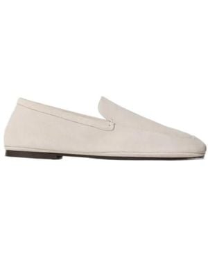 Lemaire Square Toe Slip-On Loafers - White