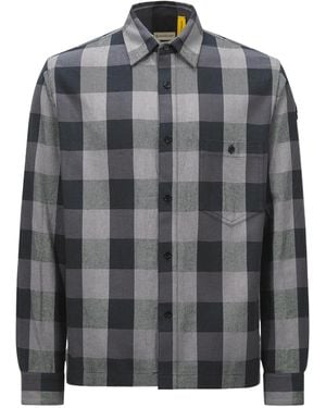 Moncler X Mercedes-Benz By Nigo Plaid Cotton Shirt - Grey