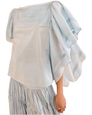 Ulla Johnson Cotton Short Sleeve Top - White