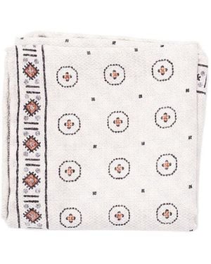 Brunello Cucinelli Printed Silk Scarf - White