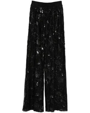 ERMANNO FIRENZE Sequin-Embellished Pants - Black