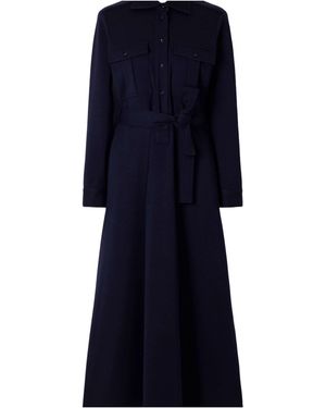 Giuliva Heritage Dora Wool-Jersey Midi Dress - Blue