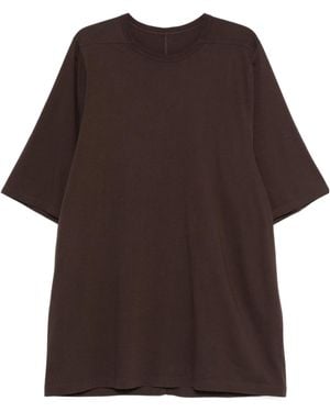 Rick Owens Oversized Short Sleeved Crewneck T-Shirt - Brown