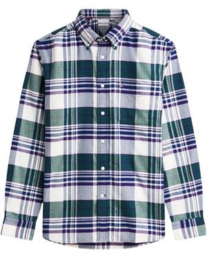 Tommy Hilfiger Regular-Fit Plaid Flannel Shirt - Blue