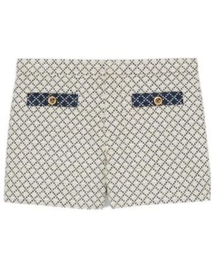 Gucci Patterned Button-Detail Shorts - Grey
