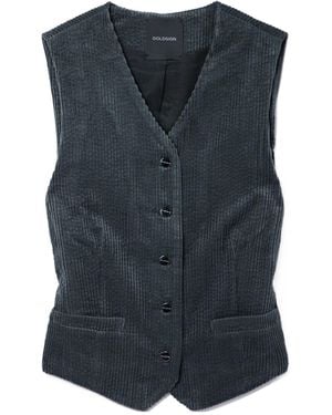 Goldsign The Orten Cotton-Corduroy Vest - Blue