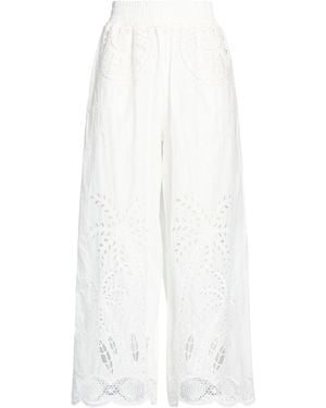 FARM Rio Elastic Waist Casual Trousers - White