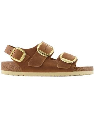 Birkenstock Logo Flat Sandals - Brown