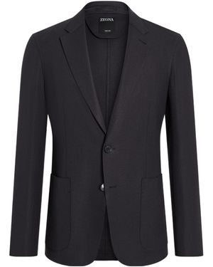 ZEGNA Oasi Lino Shirt Jacket - Blue
