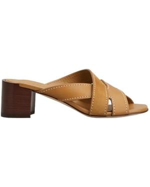 Tod's Cross-Strap Sandals - Brown