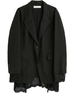 Our Legacy Reversible Drip Single-Breasted Blazer - Black