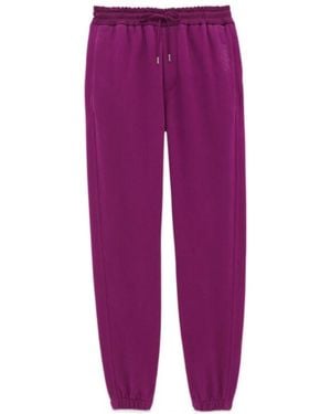 Saint Laurent Drawstring Straight Leg Trousers - Purple