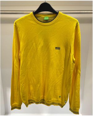 BOSS Round-Collar And Long-Sleeved Sweater - Yellow
