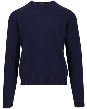Tom Ford Crewneck Knitted Jumper - Blue