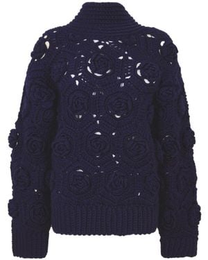 Ganni Crew Sweatshirt - Blue