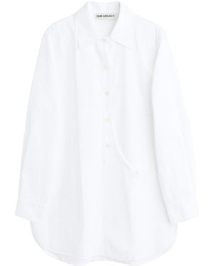 Our Legacy Asymmetric Wave Shirt - White