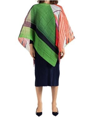 Pleats Please Issey Miyake Printed Shawl - Green