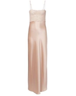 AYA MUSE Myra Lace And Satin Gown - White