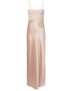 AYA MUSE Myra Lace And Satin Gown - White