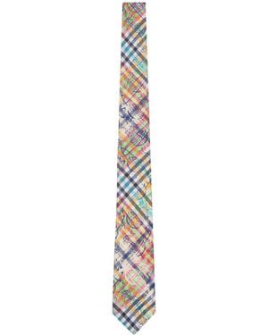 Vivienne Westwood Orb Graffiti Tie - White