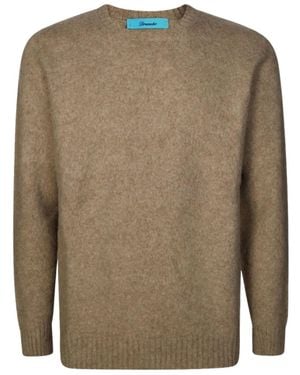 Drumohr Brushed Crewneck Knitted Sweater - Brown
