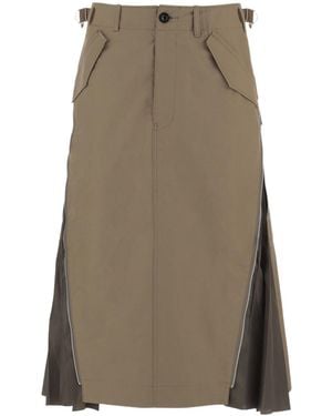 Sacai Belted Skirt - Natural
