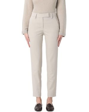 Brunello Cucinelli Tapered Tailored Pants - Natural