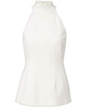 Veronica Beard Johanne Halterneck Top - White
