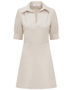 See By Chloé V-Neck Minidress - Natural