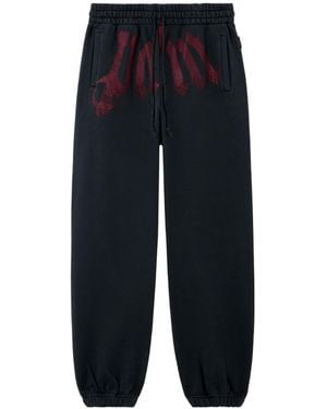 Palm Angels Logo-Print Track Trousers - Blue
