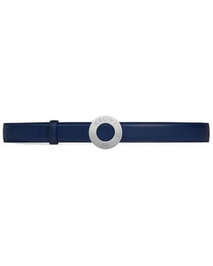 Celine 25Mm Double-Sided Leather Belt With Disc Buckle - Blue