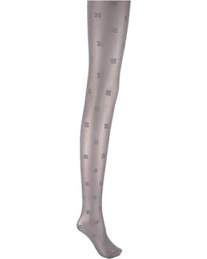 Ganni Two-Tone Metallic Leggings - Grey