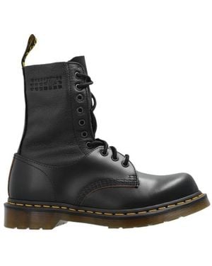 MM6 by Maison Margiela X Dr. Martens Lace-Up Ankle Boots - Black