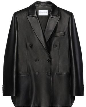 Givenchy Double-Breasted Slashed Jacket - Black