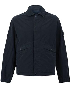 Stone Island Collar Casual Jacket - Blue
