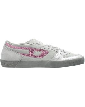 DIESEL S-Leroji-D1 Logo Patch Sports Shoes - Grey