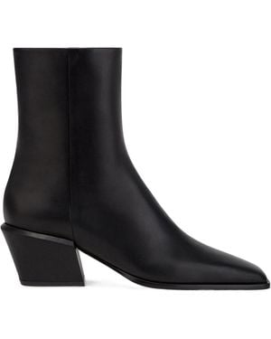 Paris Texas Bettina Square Toe Ankle Boots - Black