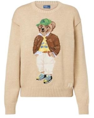 Polo Ralph Lauren Classic Cotton Jumper - Natural