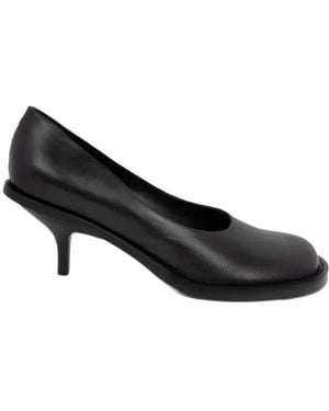 Dries Van Noten 60Mm Leather Court Shoes - Black