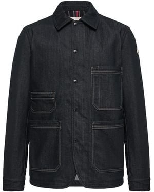 Moncler Haderu Patch Pocket Denim Jacket - Blue