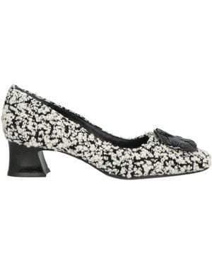 Tory Burch Two-Tone Tweed High Heels - Metallic