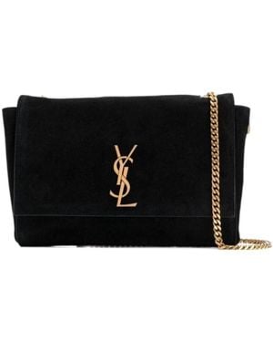 Saint Laurent Kate Reversible Chained Medium Shoulder Bag - Black