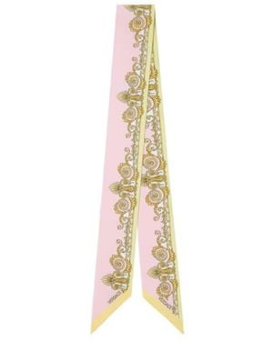 Versace Barocco-Print Scarf - Metallic