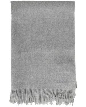 Max Mara Alpaca Wool And Silk Shawl - Grey