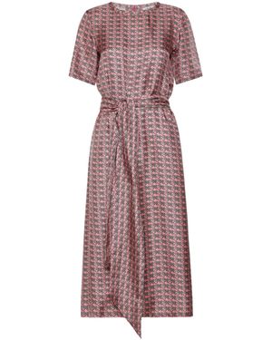 Max Mara Printed Silk Twill Dress - Purple
