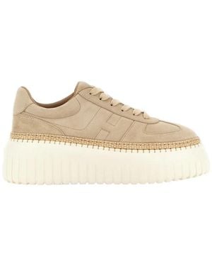 Hogan H-Stripes Trainers - Natural