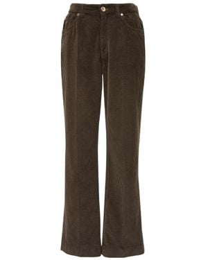 Brunello Cucinelli High-Waisted Corduroy Pants - Brown